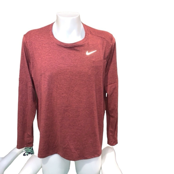 Nike drifit element crew run shirt burgundy xl g72 - Picture 2 of 4